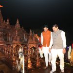 लोहे के स्क्रैप से निर्मित श्रीराम मंदिर की प्रतिकृति का मुख्यमंत्री यादव ने किया अनावरण