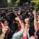 प्रदेश कांग्रेस अध्यक्ष पटवारी के घर के सामने बीजेपी महिला मोर्चा ने किया जंगी प्रदर्शन